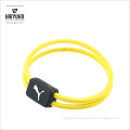 High Quality Yellow Elastic Round Band with Custom Plastic Tape